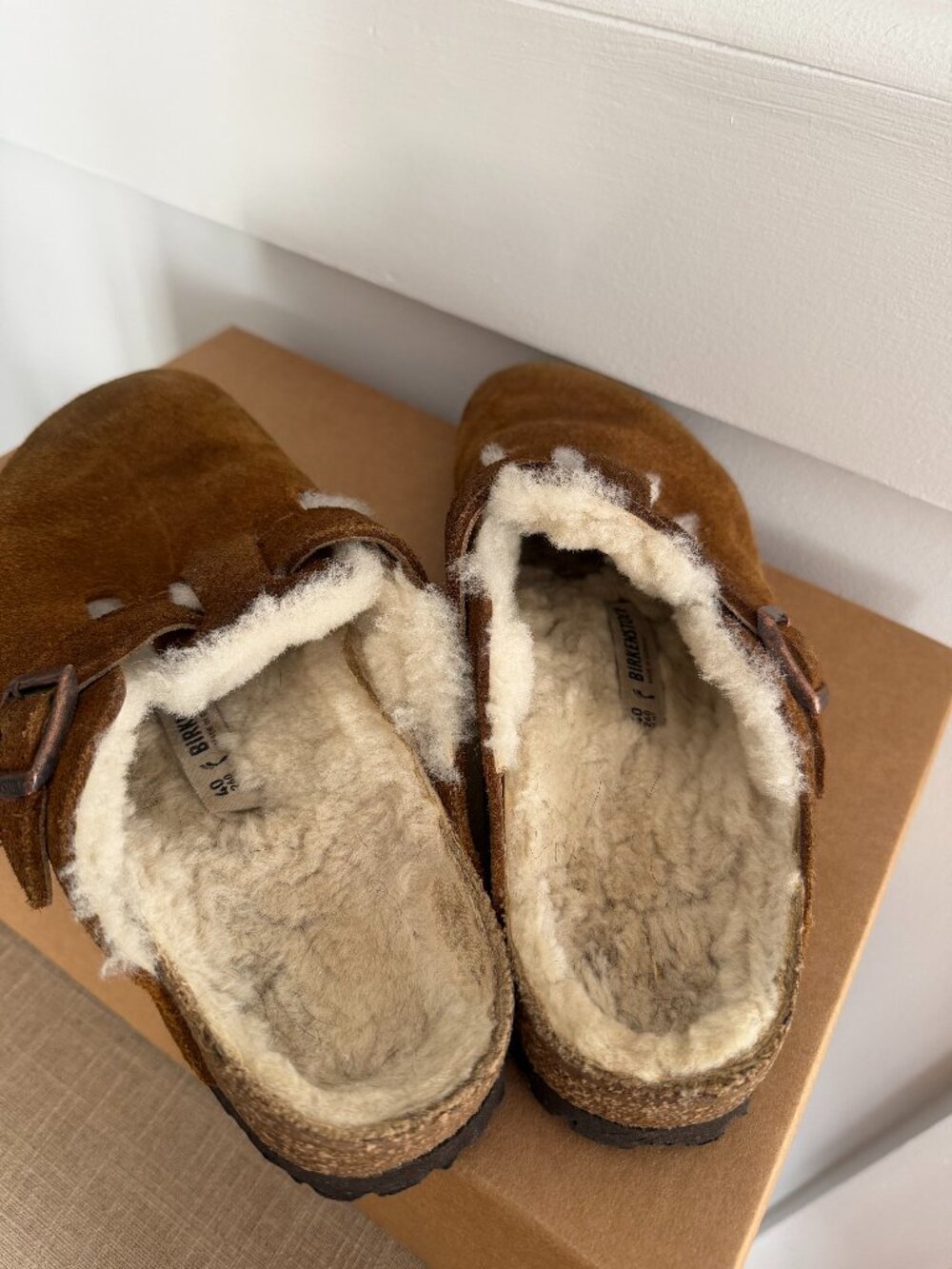 Boston Shearling Clogs - Suede Leather - Picture 4 of 5